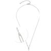 JEWELS BY LEONARDO Collana Ciao Peggy - Collana corta con ancora a specchio in acciaio inox color argento - Ciondolo con perle - Mix di diversi tipi di catene - Lunghezza 42-47 cm - Regalo per donne -