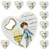 Regalami.shop set 10 bomboniere apribottiglia Prima Comunione Bimbo + 10 Bigliettini a tema, con immagine e frase (3)