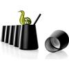 Stölzle Lausitz Bicchieri Nero/Argento Power Set 6pz, 380ml - Bicchieri moderni per acqua, vino, cocktail e succo - Cristallo di alta qualità, resistenti e lavabili in lavastoviglie - Made in Germany