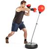 Tech Tools - Set di palle da boxe con palla da pugilato, guantoni da boxe, pompa a mano e supporto regolabile in altezza, resiste a colpi duri per alleviare lo stress e il fitness, Adult