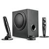 Wavemaster Stax 2.1 Altoparlante Systemwavemaster STAX 2.1 Sistema di Altoparlanti, 46 Watt, Utilizzo Casse Acustiche per TV/Tablet/Smartphone/PC, Nero (66201)