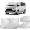 ZATOOTO Parasole per Ford Transit Custom, Oscuranti Termici Magnetico | 3 Pezzi, Parabrezza e Finestrini Laterali, Anti-UV, Oscuramento, Privacy, Montaggio Facile, Pieghevole, Campeggio