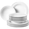 SELTMANN WEIDEN Servizio da tavola 12 pezzi BT - Beat - Forma: rotonda con sollievo, stile moderno, bianco
