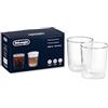 De'Longhi Set Bicchieri Termici di Vetro a Doppia Parete, Vetro Resistente in Borosilicato, Confortevole da Tenere, Senza Condensazione, Lavabile in Lavastoviglie, Capacità 400ml, DLSC318