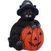 Nemesis Now Trick or Treat - Decorazione a forma di gatto nero, 13 cm, regalo da collezione, in resina di alta qualità, sapientemente dipinto a mano