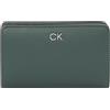 Calvin Klein Donna Portafoglio Daily Bifold con Scomparto Carte, Verde (Palm Green), Taglia Unica