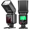 NEEWER 750II TTL Flash Speedlite con Schermo LCD, Compatibile con Nikon D4 D5 D60 D90 D100 D200 D300S D300 D500 D610 D700 D750 D800 D810 D850 D3400 D3500 D5200 D5300 D7000 D7100 D7200 D7500