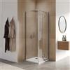 DEGHI Box doccia 65x70 cm a soffietto vetro anticalcare trasparente profilo cromo 195h - Flexy