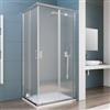 DEGHI Box doccia 80x100 cm angolare scorrevole con vetro stampato e profilo cromo 200h - Skin