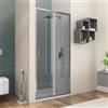 DEGHI Box doccia nicchia 100 cm scorrevole con vetro trasparente e profilo cromo 200h - Skin