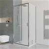 DEGHI Box doccia 80x100 cm scorrevole con vetro trasparente e profilo cromo 200h - Skin