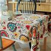 Superwinger - Tovaglia vintage con pizzo e girasoli, in lino ricamato, rettangolare, lavabile, per sala da pranzo e picnic, dimensioni assortite, Cotone, Multi, 140x180 cm (55x71 inch)
