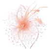 IYOU Sposa Matrimonio Cappello Fascinator Champagne Maglia Fiore Fascia capelli Fermaglio per Capelli Perla Cocktail Tè Party Accessori per Capelli per Donne