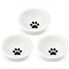 Navaris Set 3X Ciotola Cane Gatto Ceramica - Scodella Ø13,7cm per Cibo Secco Umido Acqua Croccantini - Ciotoline Cani Gatti Animali Domestici 320ml