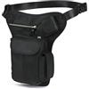 Le'aokuu Borsa Uomo in Vera Pelle Messenger Moto Tattica Hip Bum Marsupio Marsupio con Gamba a Goccia 3106