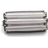 vhbw tripla lamina di rasatura di ricambio compatibile con Remington TF-100, TF-200, TF-300, TF-400, TF-500 rasoio elettrico - con supporto, argentato
