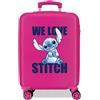 JOUMMA BAGS We Love Stitch Trolley Abs 55 Cm 4 Ruote Fuchsia