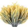 VIDSTW 12 Pezzi Lavanda Artificiale Floccaggio 36 Cm Fiori di Lavanda Essiccata Realistico Fiori Finti per Decorazioni da Vaso Piante Finte per Decorazione D'interni e Esterna (Giallo)