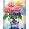 HKLIOPU Kit per punto croce per adulti con fiore, kit per punto croce stampato da 11 ct, kit da ricamo su tela stampata per adulti, decorazione artistica da parete per la casa, 30 x 40 cm (LZ145)