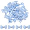 QUARKZMAN 30Pz Fiocchetti Azzurro 3.8x2.5cm Fiocchi Nastro Raso per Creazioni Regalo Fiocco Piccoli per Decorazioni all'Ingrosso Mini Fiocchetti Natalizi