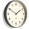 Newgate® Number Three Echo Orologio a parete | Orologio a tondo moderno | 37cm | Grigio raffinato | Numeri facili da leggere | Ideale per cucina, soggiorno o ufficio