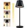 Vegawumen Lampade da Tavolo Senza Fili 3 temperature di colore, Lampada da Tavolo Ricaricabile touch, Lampade da Tavolo Ricaricabili Luminosità regolabile, Poldine Senza fili da Tavolo