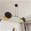 Lampadario a Sospensione MOTIF 2 In Acciaio e Tessuto 2xE14