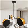 Lampadario a Sospensione MOTIF 4 in Acciaio e Tessuto 4xE14