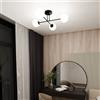 Lampadario da Soffitto in Acciaio ROMA 4 Nero 4xE14