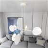 Lampadario a Sospensione in Acciaio IDEA 4 Nero/Bianco 4xE27
