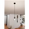 Lampadario a Sospensione in Acciaio e Vetro ISTAR Nero E27