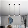 Lampada a sospensione COSMO 1 BL in acciaio e vetro E14