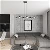 Lampadario a sospensione SORA 6 Nero 6xGX53 da interno