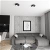 Lampada da soffitto in acciaio BOLX 1 GX53 nera da interno