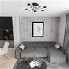 Lampada da soffitto in acciaio KURAGE 6 nera 6xGX53