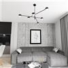 Lampadario da soffitto in acciaio NATSU 6 nero 6xGX53