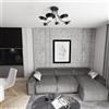 Lampadario a soffitto in acciaio ENSO 6 nero da interno 6xGX53
