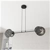 Lampada a sospensione in acciaio XOTIC 2 nero 2xE27
