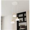 Lampada a sospensione SECO 3 PREMIUM in acciaio e legno 3xE27