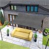 Sunnylaxx 2,5x4m Grafite Tenda a Vela Rettangolare Vela Ombreggiante, 185G HDPE Vele Parasole Protezione UV 95%, per Esterno, Giardino e Terrazza, Piscina