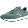 Calvin Klein Uomo Sneakers da Runner Retro Iconic Scarpe, Verde (Green Palm/Creamy White), 46