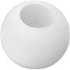 Alighting Paralume di ricambio in vetro opale 18 cm - vetro rotondo bianco opaco con apertura 6,5 cm (senza bordo filettato), sfera di vetro per lampada a sospensione, lampada da soffitto, applique - Solo