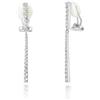 PHNIBIRD Orecchini a clip da Donna non Forati con Zircone Elegante Lunghi Orecchini per Regalo Per Matrimonio Leggeri e delicati