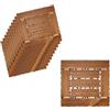 A2ZWORLD 10 Pezzi Piastrelle Legno da Giardino, 30X30cm, Mattonelle In WPC Con 7 Listelli, Colore Legno Scuro, Pavimento Ad Incastro, Totale 0.9 m², Tagliabile