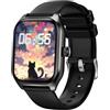 Smooce Smart Watch per bambini, con chiamata, SOS Fitness Tracker, monitoraggio del sonno, giochi musicali, fotocamera, sveglia, telefono Bluetooth, per ragazzi e ragazze (inchiostro nero)