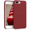 kwmobile Cover per Apple iPhone 7 Plus/iPhone 8 Plus Custodia - Back Case per Smartphone in Silicone TPU - Protezione Gommata - rosso scuro