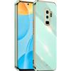 EASSGU [Telaio Elettrolitico Custodia per Samsung Galaxy S9 Plus (6.2 Inches) Cover Protettiva in Morbido Silicone TPU - Verde