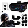 Yonuaret Casco Moto Auricolare, IPX6 Impermeabile Casco Moto Cuffie 5.4 Con Riduzione Del Rumore Cuffie Per Caschi Da Moto Accessori Per Cavalcinare La Ricarica Di Tipo C Per La Guida All'aperto
