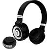 TECHMADE Juventus - Cuffie Senza Filo Cuffie Wireless Over-Ear, Cuffie Bluetooth Pieghevoli, con Microfono Incorporato, HiFi Stereo, Micro SD Slot, FM Radio per iPhone/Android/Viaggio/PC (+ mini speaker)
