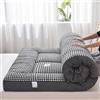 YOUGANG Materasso futon giapponese, poliestere, matrimoniale, rigido, grigio, 120x200cm